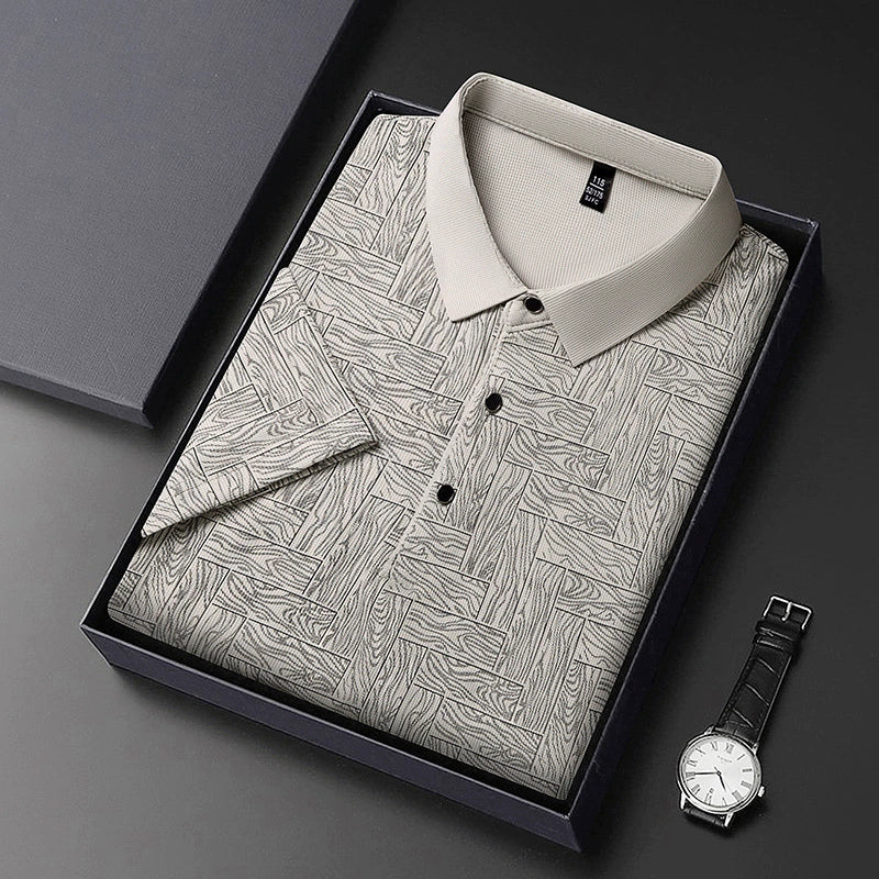 Jean et Marcel™ | Polo Élégant Pour Homme Avec Motif Subtil