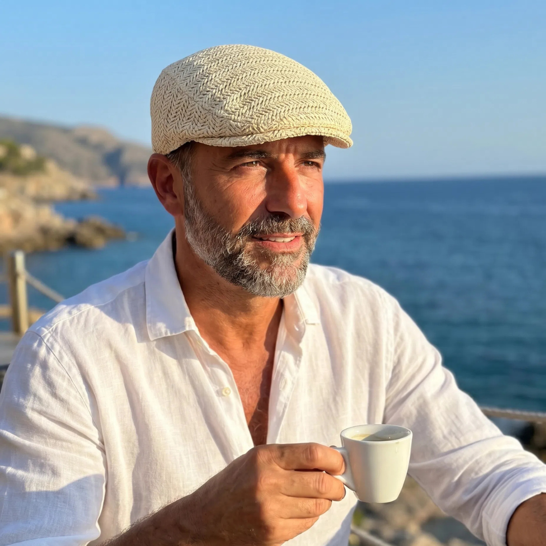 Pierre™ | Casquette Plate d'Été en Paille