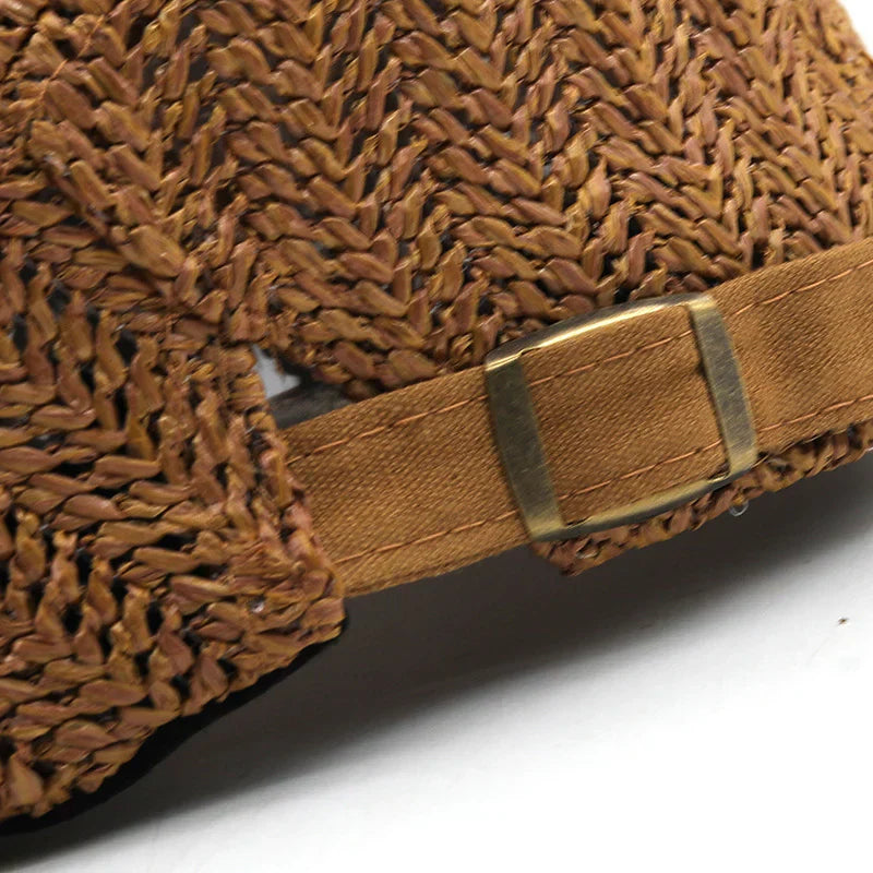 Pierre™ | Casquette Plate d'Été en Paille