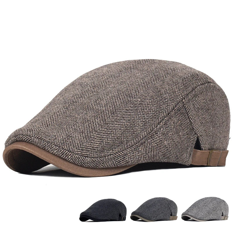 Casquette Homme Ajustable à Motif Chevron