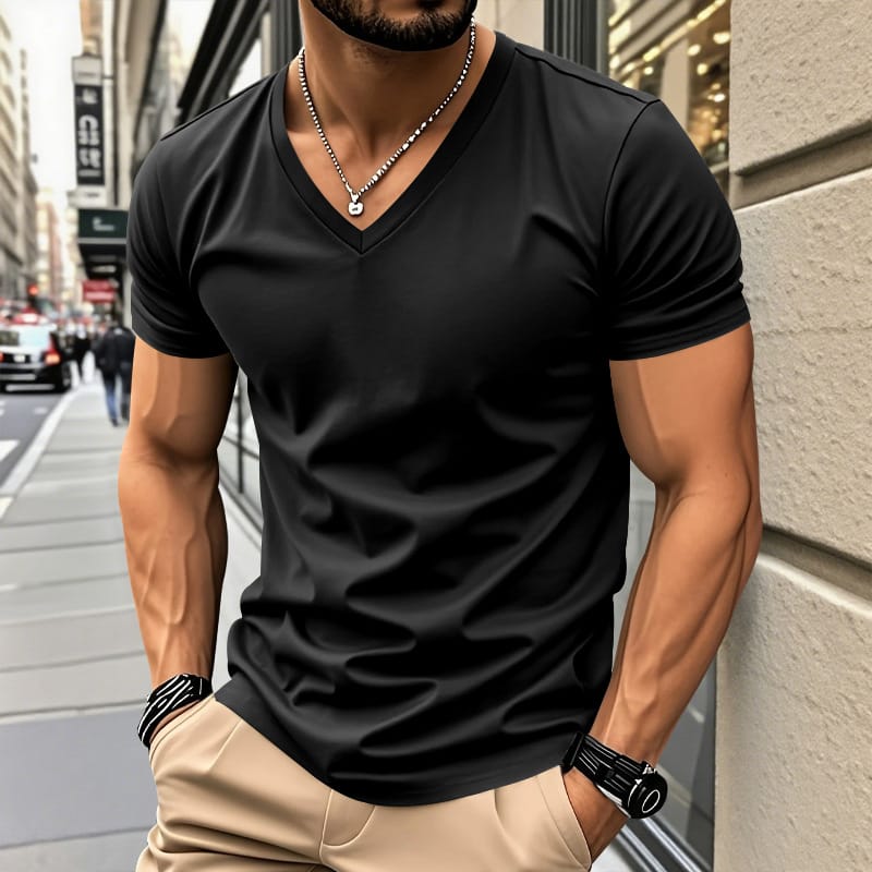 Louis™ | T-Shirt Décontracté à Col V