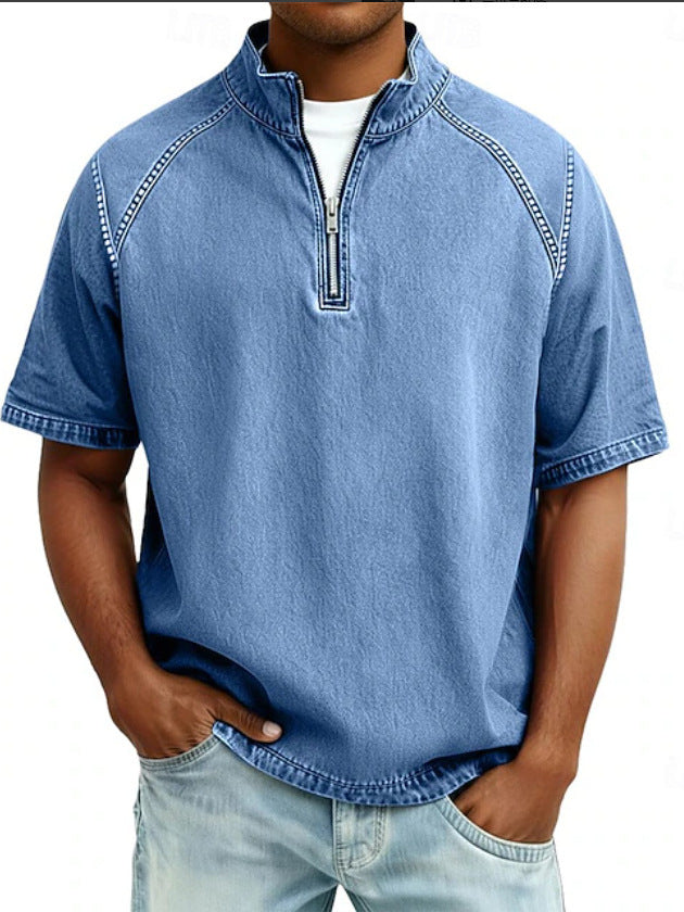 Jean et Marcel™ | Chemise Intemporelle en Coton avec Fermeture Éclair