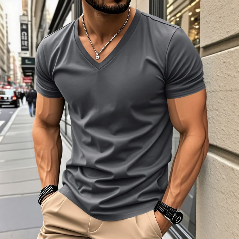Louis™ | T-Shirt Décontracté à Col V