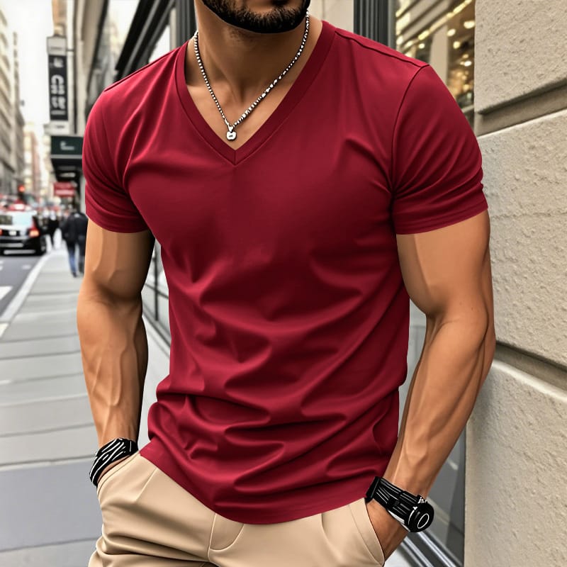 Louis™ | T-Shirt Décontracté à Col V