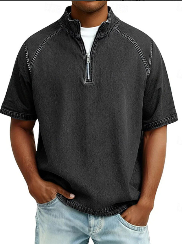 Jean et Marcel™ | Chemise Intemporelle en Coton avec Fermeture Éclair