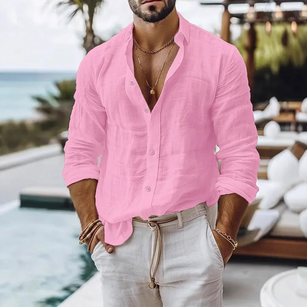 Marcel™ | Chemise Homme en Coton et Lin
