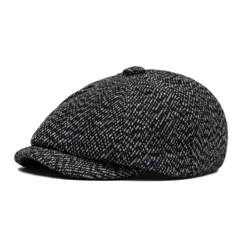 Casquette Gavroche en Tweed Épais Traditionnel