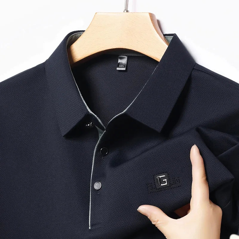 Laurent™ | Polo Élégant à Manches Courtes avec Badge