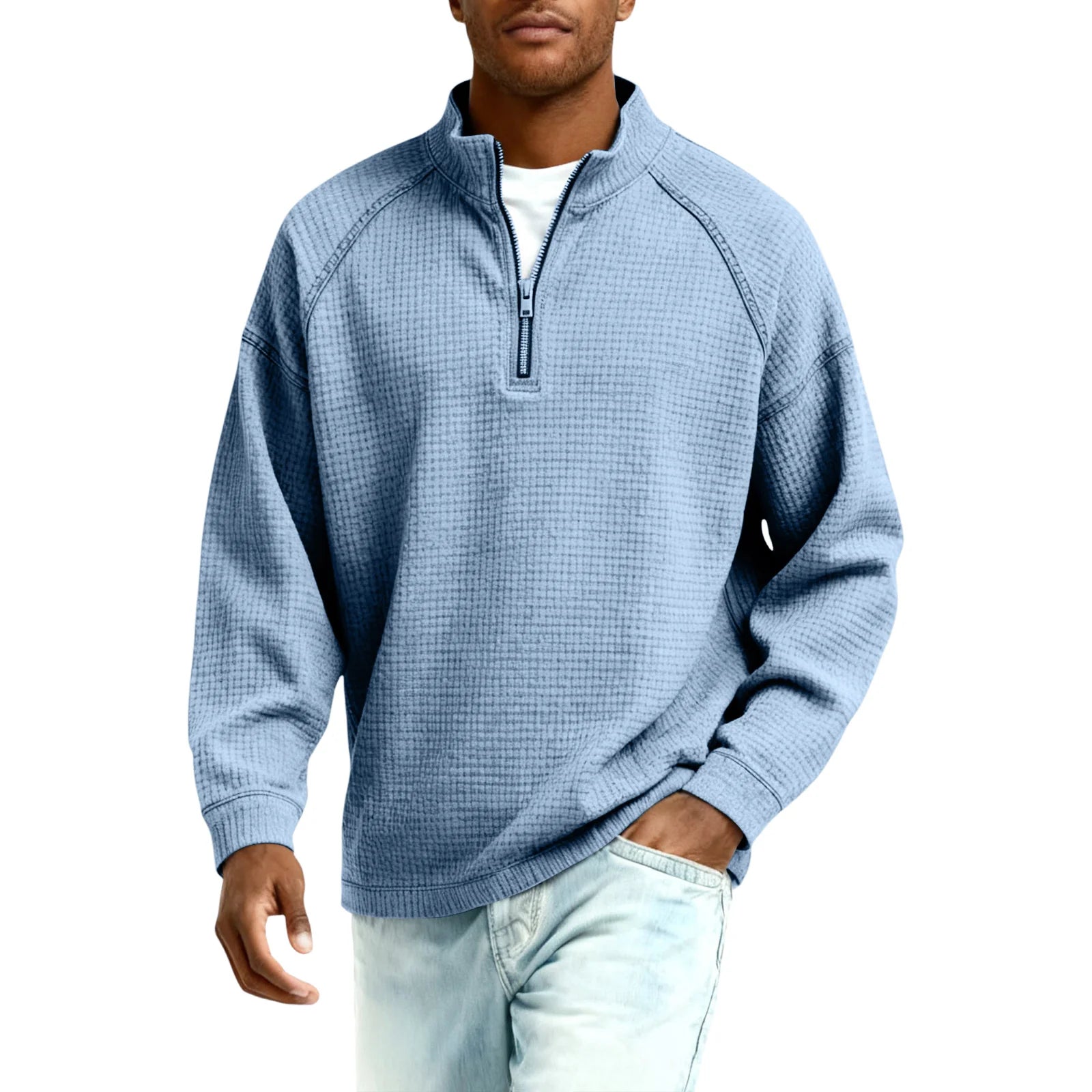 Fernand™ | Sweatshirt Homme Tricoté Gaufré avec Zip