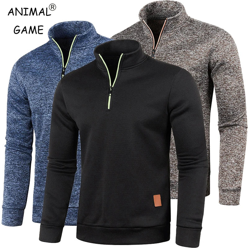 Laurent™ | Sweat-shirt Sportif Homme avec Demi-Zip