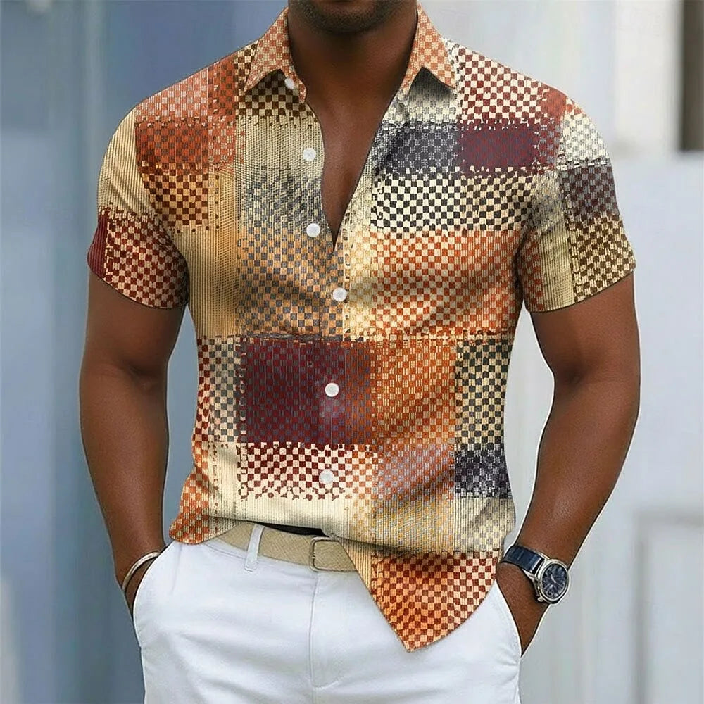 Marcel™ | Chemise Colorée à Manches Courtes pour Homme