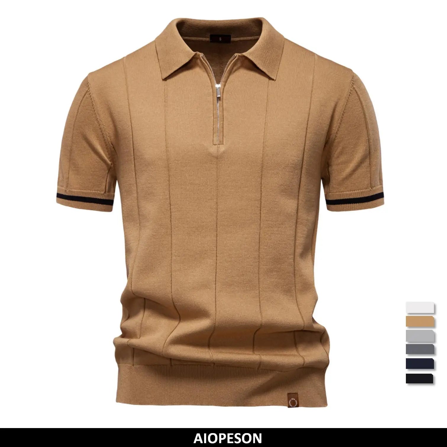 J&M Paris™ | Polo pour Hommes avec Fermeture Éclair