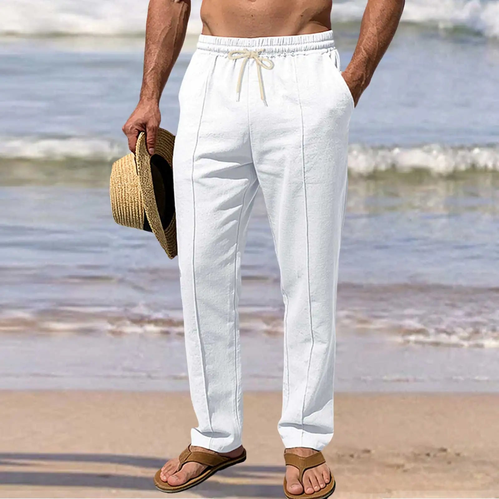Jean et Marcel™ | Pantalon d'Été Léger à Taille Élastique