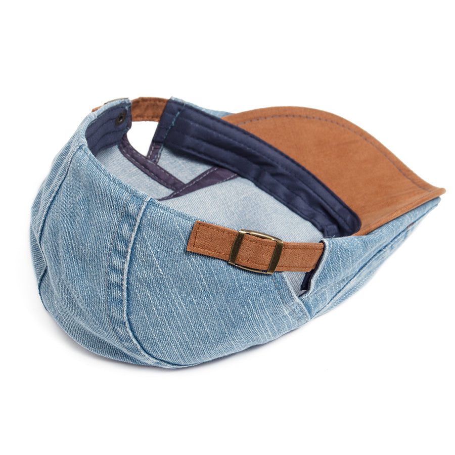 Casquette Ouvrière en Denim Vintage Ajustable