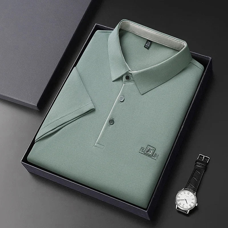 Laurent™ | Polo Élégant à Manches Courtes avec Badge