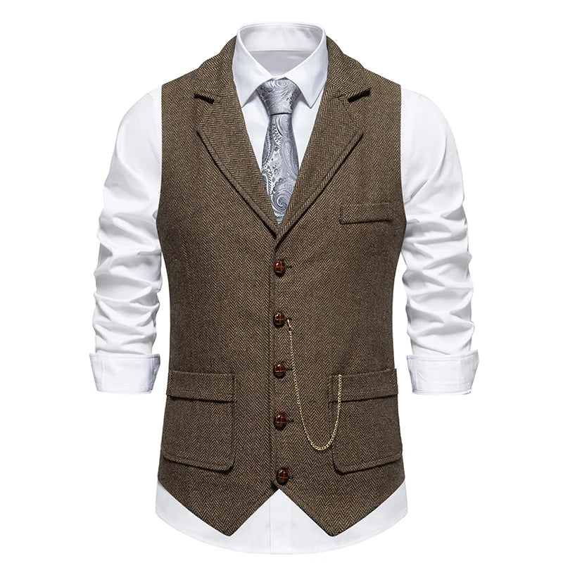 Jean & Marcel Paris™ | Gilet Classique pour Homme avec Chaîne de Montre