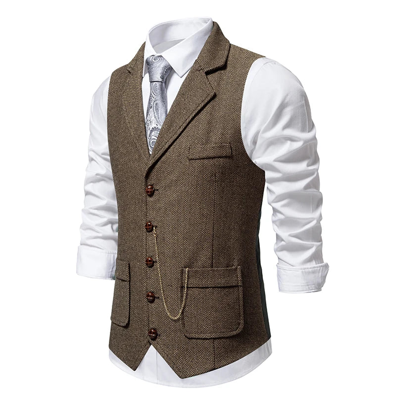 Jean & Marcel Paris™ | Gilet Classique pour Homme avec Chaîne de Montre