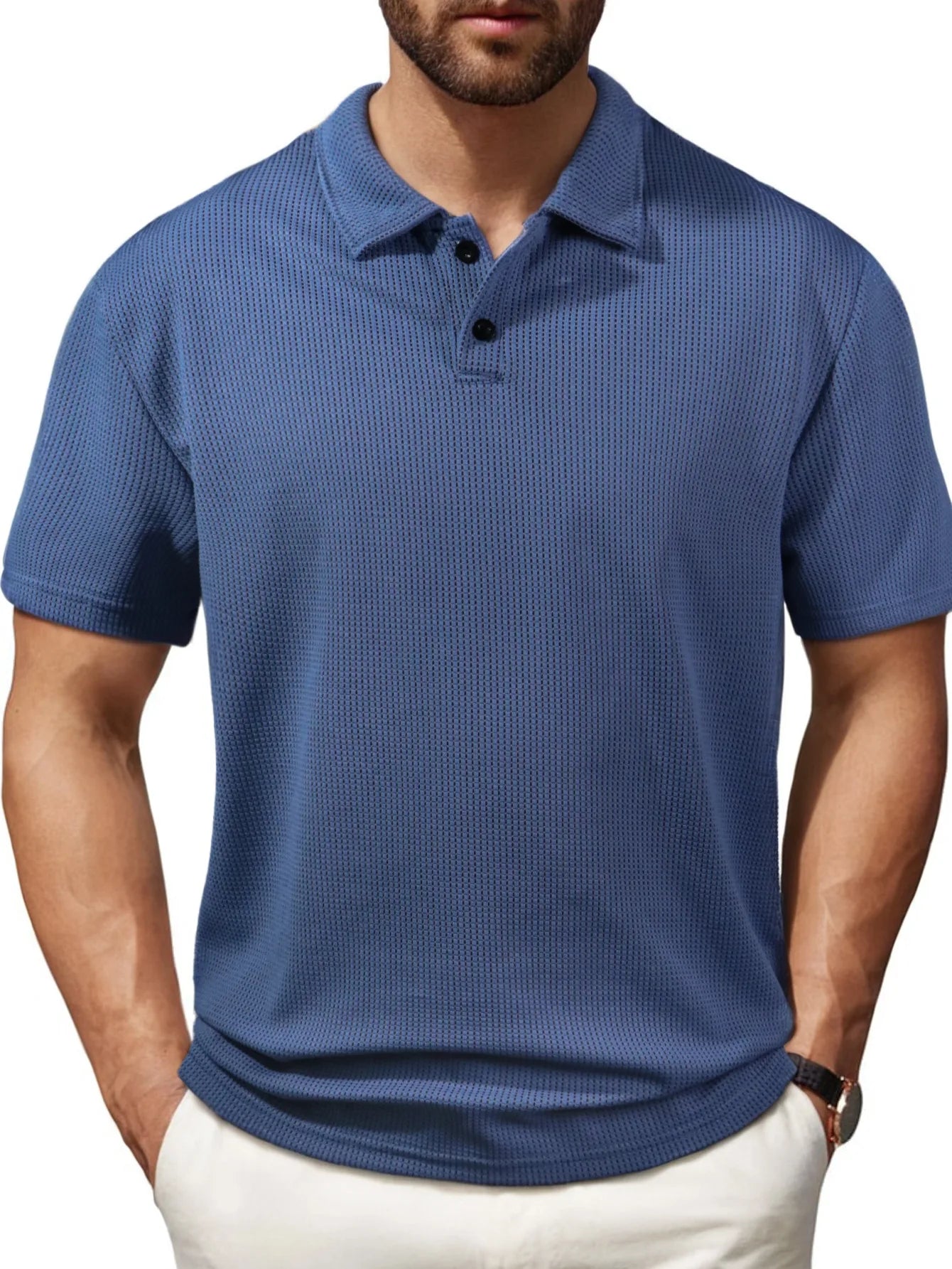 Marcel™ | Polo à Rayures Texturées pour Homme