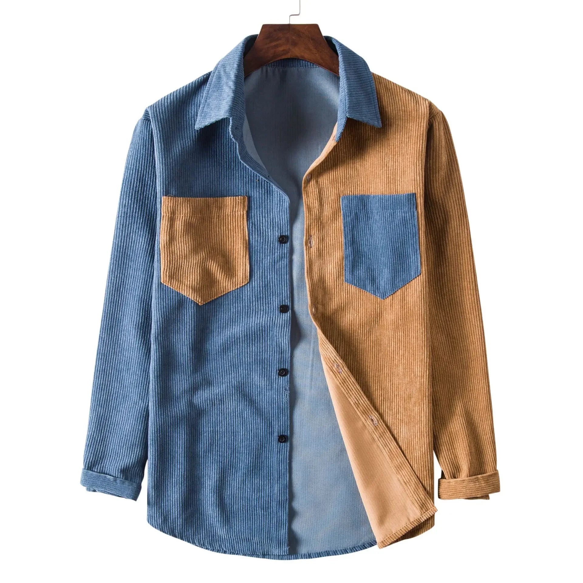 Laurent™ | Chemise Patchwork Vintage en Velours pour Homme