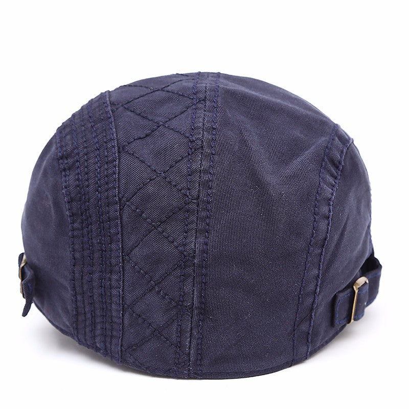 Casquette en cuir matelassé