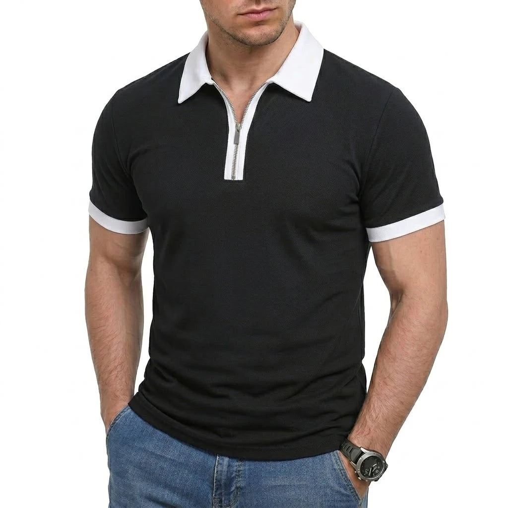 Jean et Marcel™ | Polo pour homme élégant avec fermeture zippée