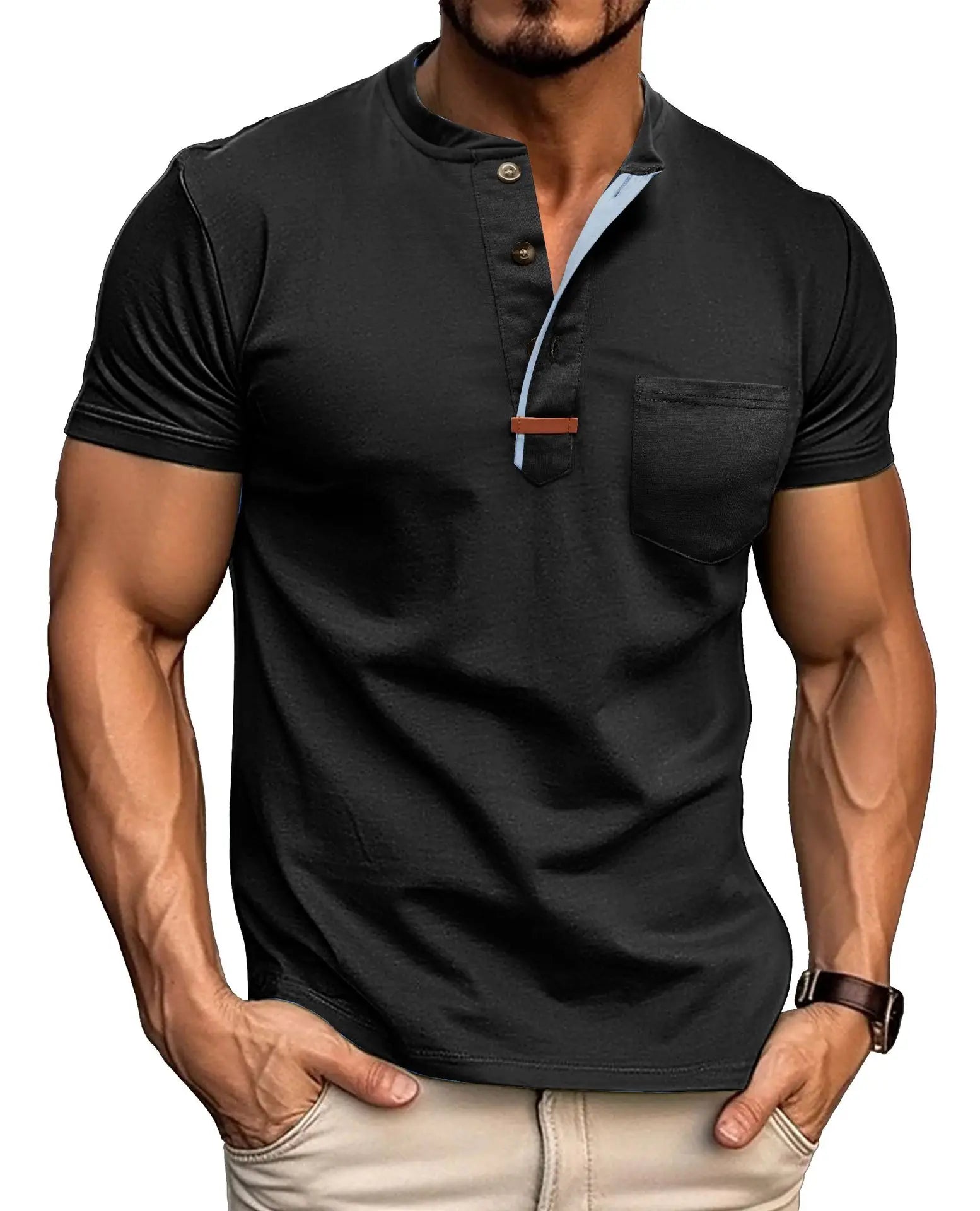 Jean™ | Chemise Classique Homme à Col Henley