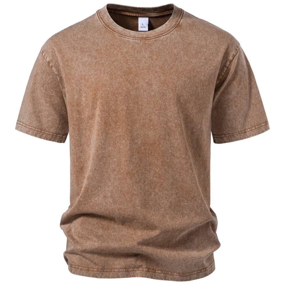 Jean™ | T-Shirt Vintage Délavé 100 % Coton