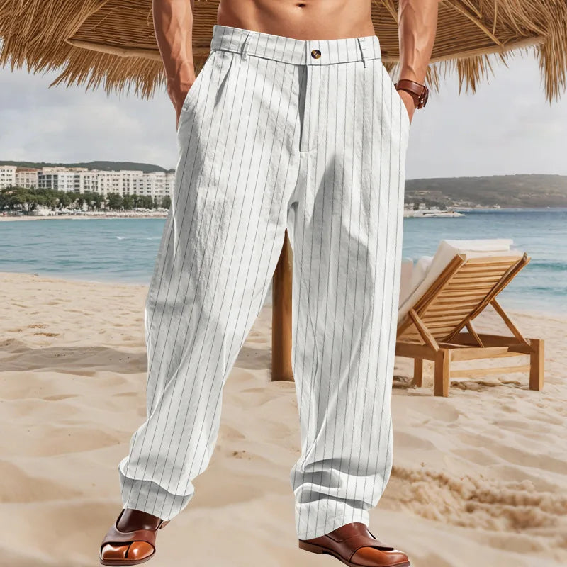Laurent™ | Pantalon d'Été Léger à Rayures