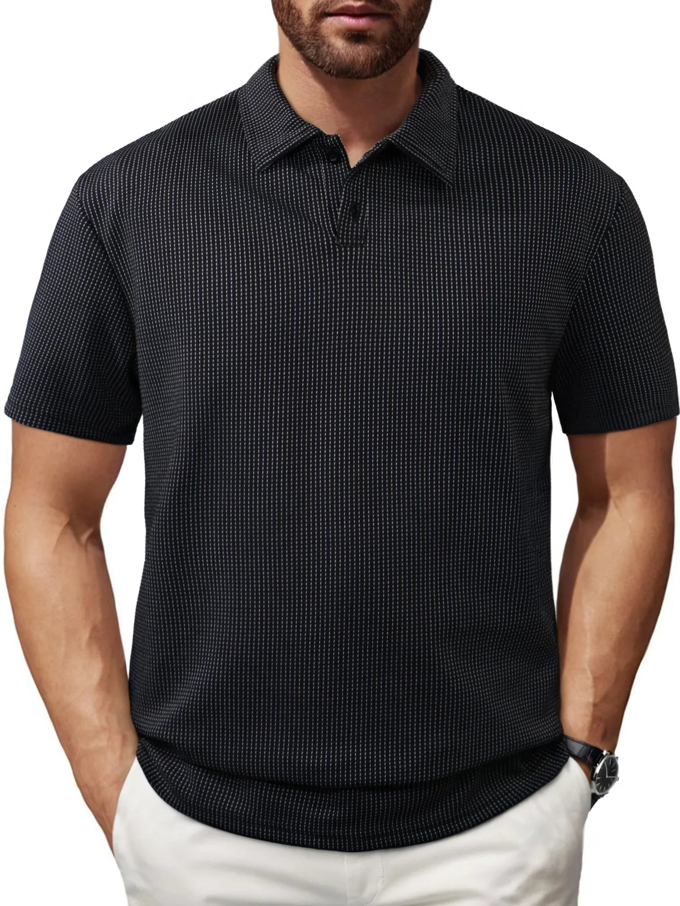 Marcel™ | Polo à Rayures Texturées pour Homme