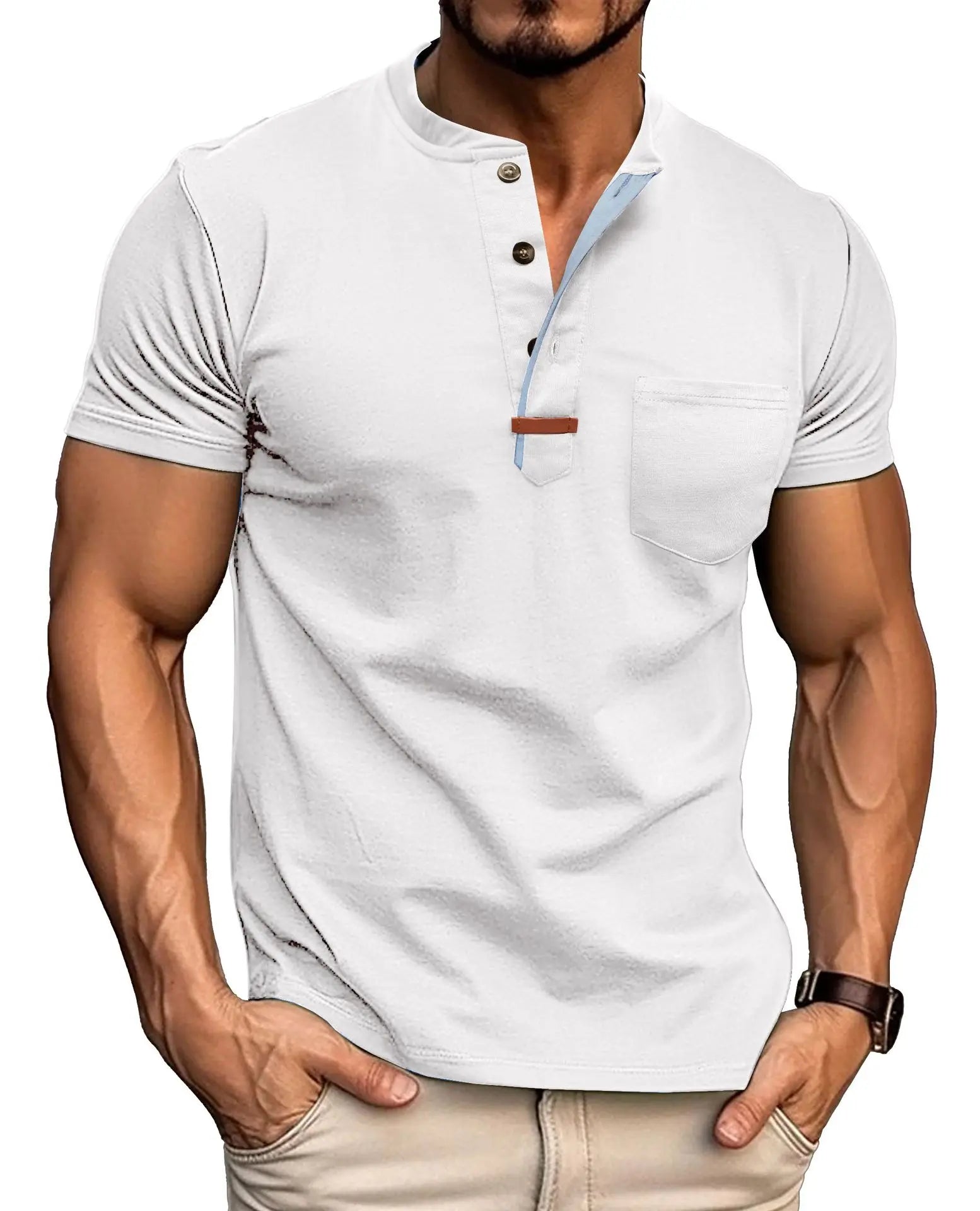Jean™ | Chemise Classique Homme à Col Henley