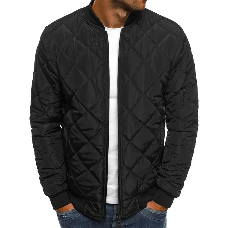 Veste d’Automne Doublée à Motif à Carreaux