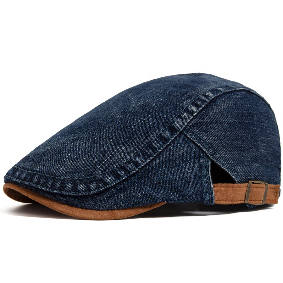 Casquette Ouvrière en Denim Vintage Ajustable