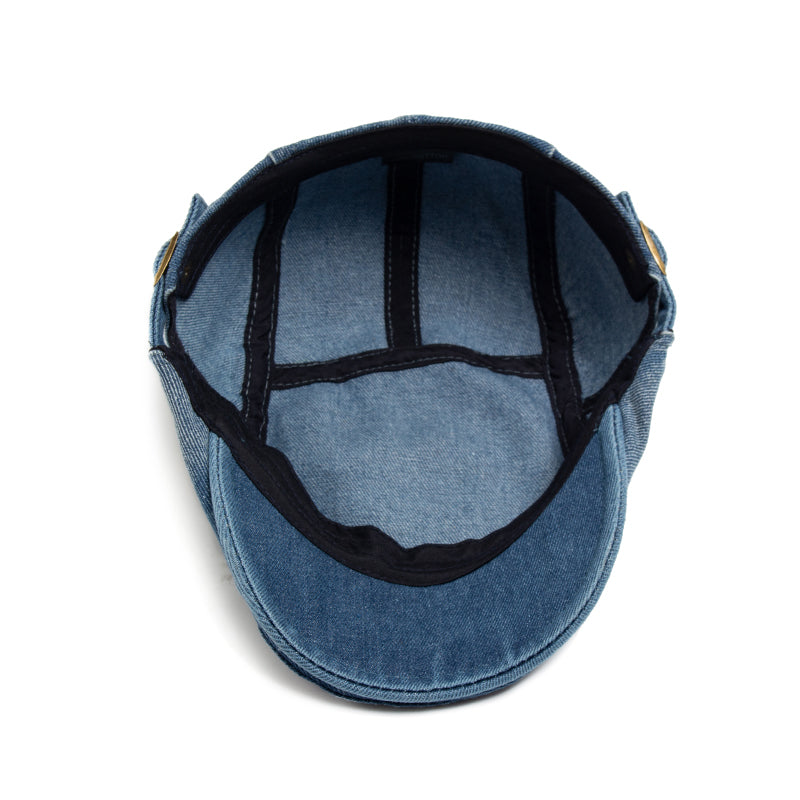Casquette en denim délavé