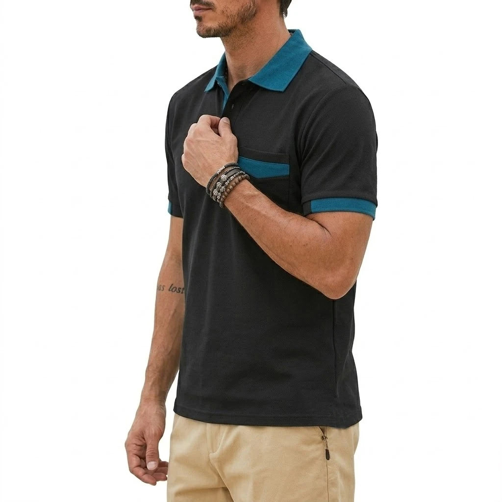 Marcel™ | Polo Homme Élégant à Finitions Contrastées