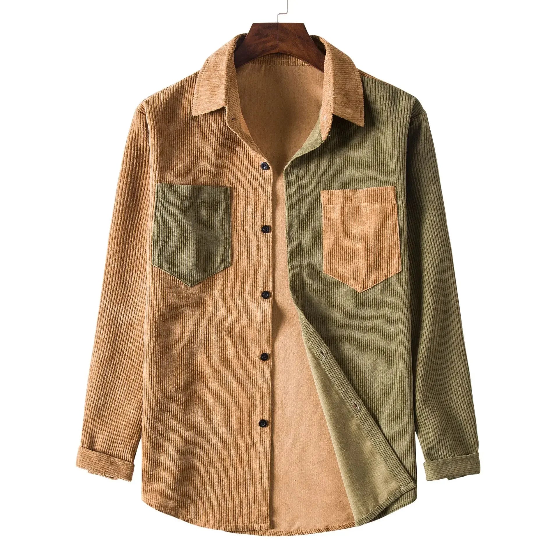 Laurent™ | Chemise Patchwork Vintage en Velours pour Homme