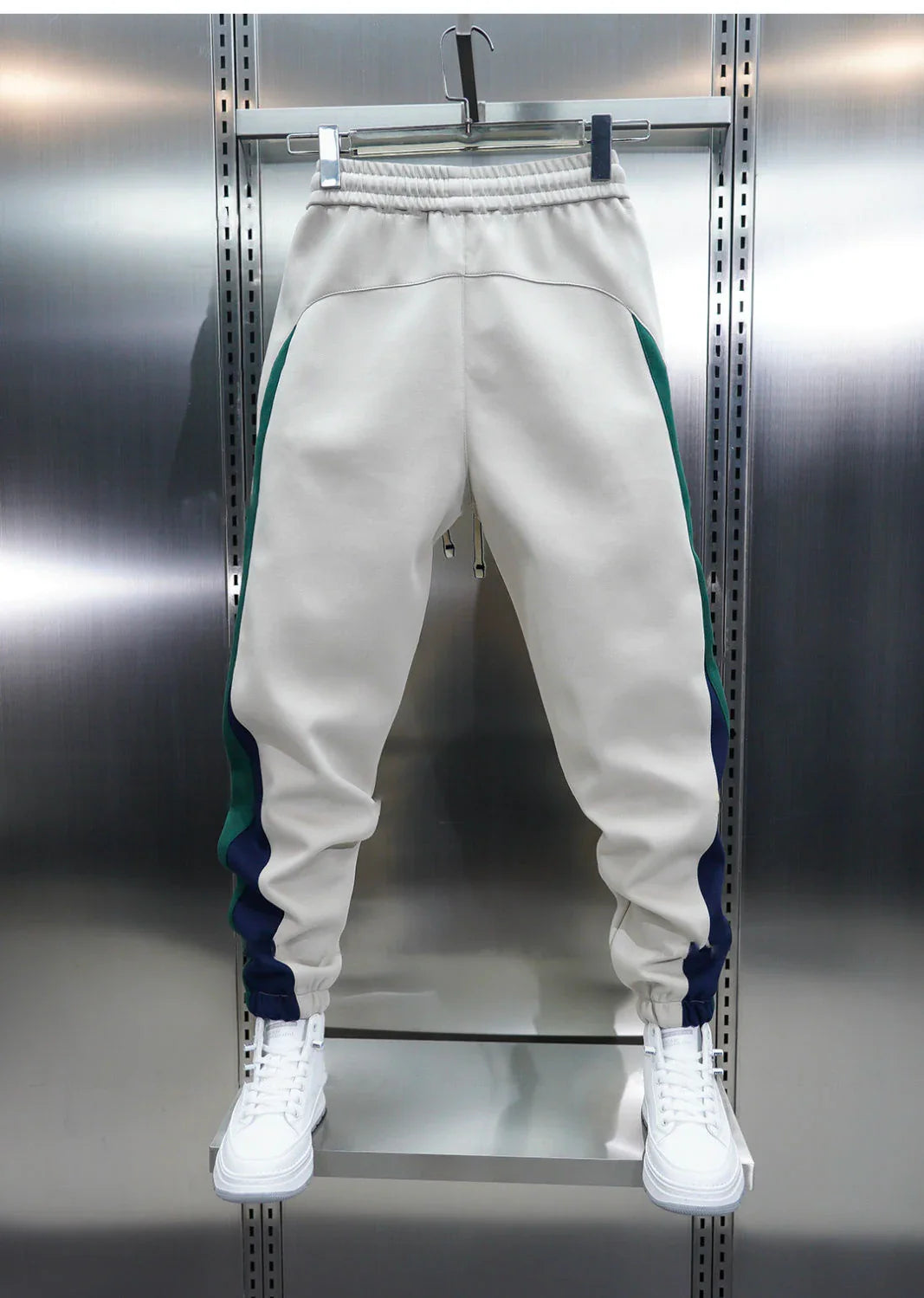 René™ | Pantalon Tendance à Rayures Contrastées