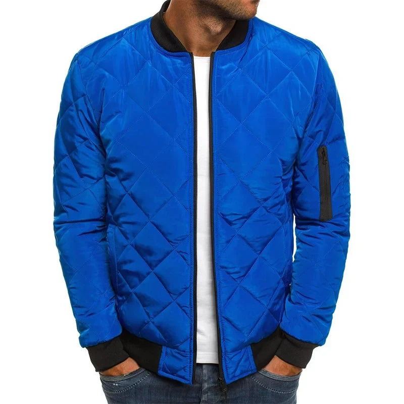 Veste d’Automne Doublée à Motif à Carreaux
