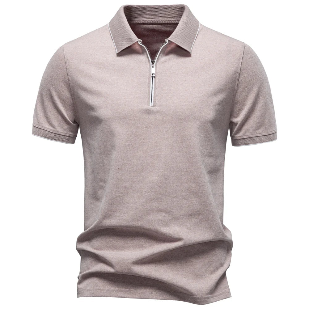 J&M Paris™ | Polo Élégant pour Hommes avec Fermeture Éclair