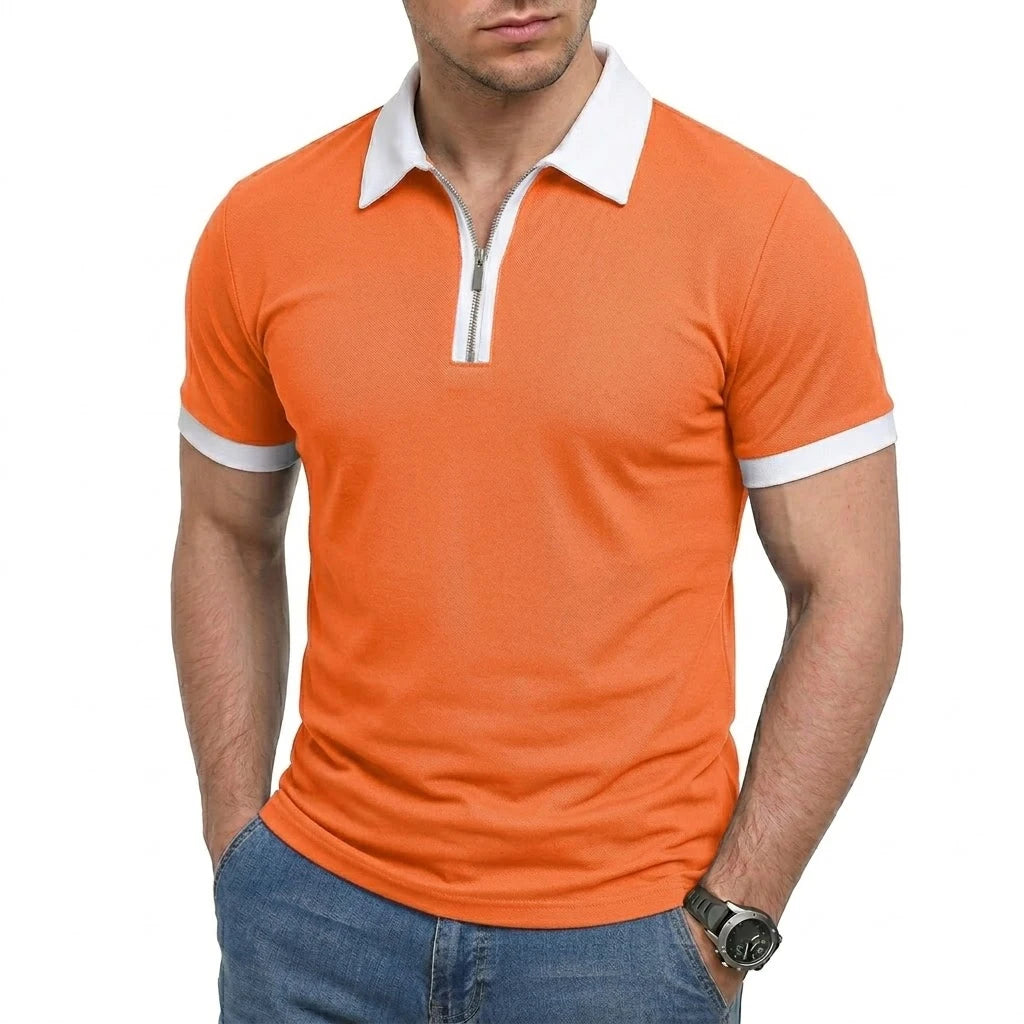 Jean et Marcel™ | Polo homme décontracté avec fermeture éclair