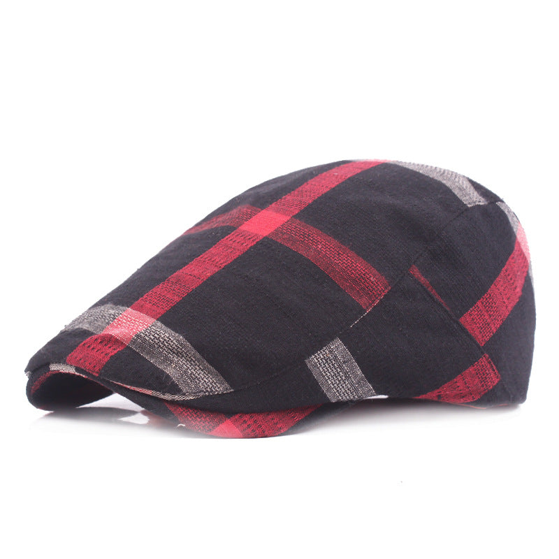 Casquette Plate à Carreaux Classique