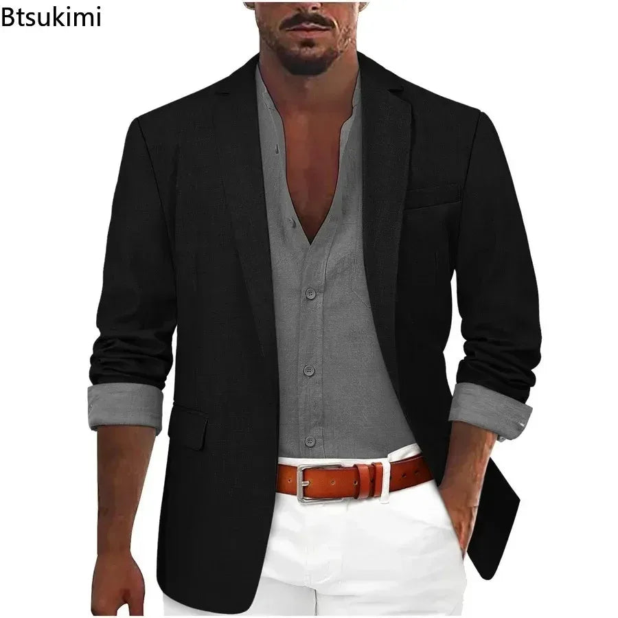 Laurent™ | Blazer Homme Élégant en Lin Léger