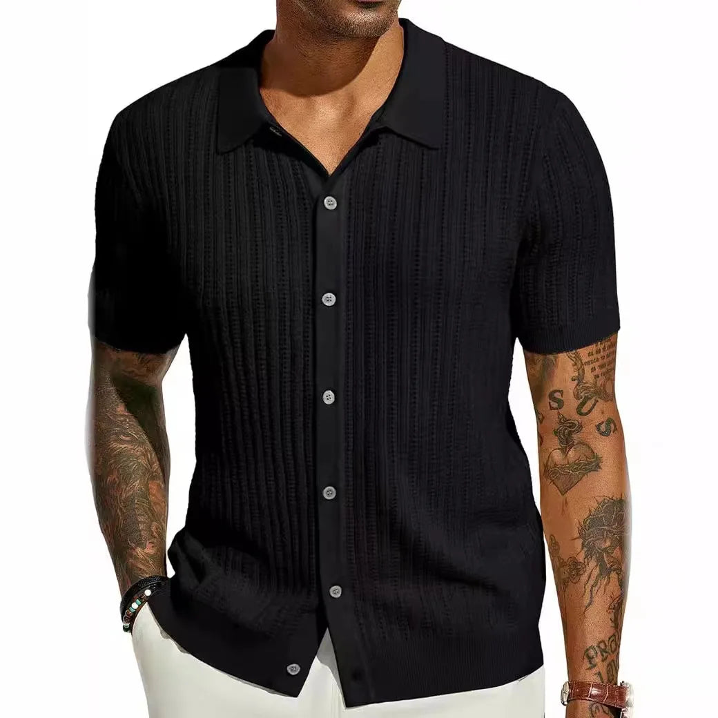 Jean et Marcel™ | Chemise d'été légère en maille avec boutons