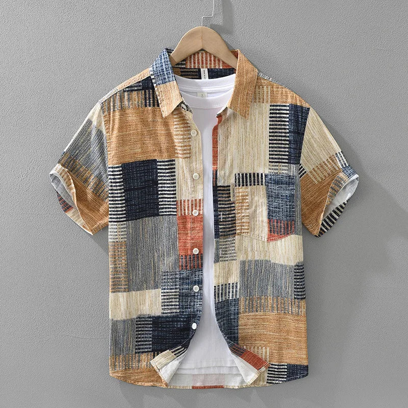 Jean™ | Chemise Patchwork Décontractée pour Homme