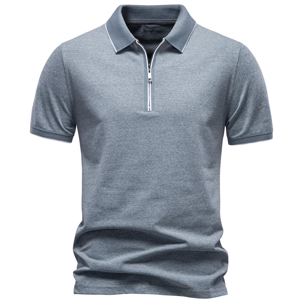 J&M Paris™ | Polo Élégant pour Hommes avec Fermeture Éclair