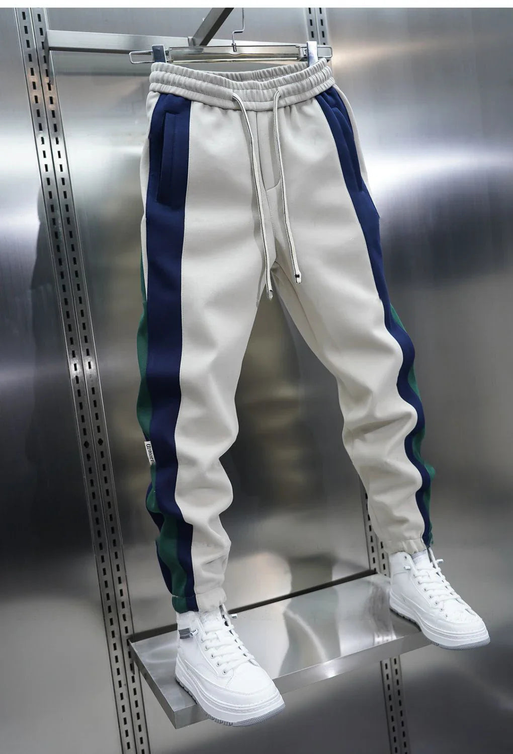 René™ | Pantalon Tendance à Rayures Contrastées