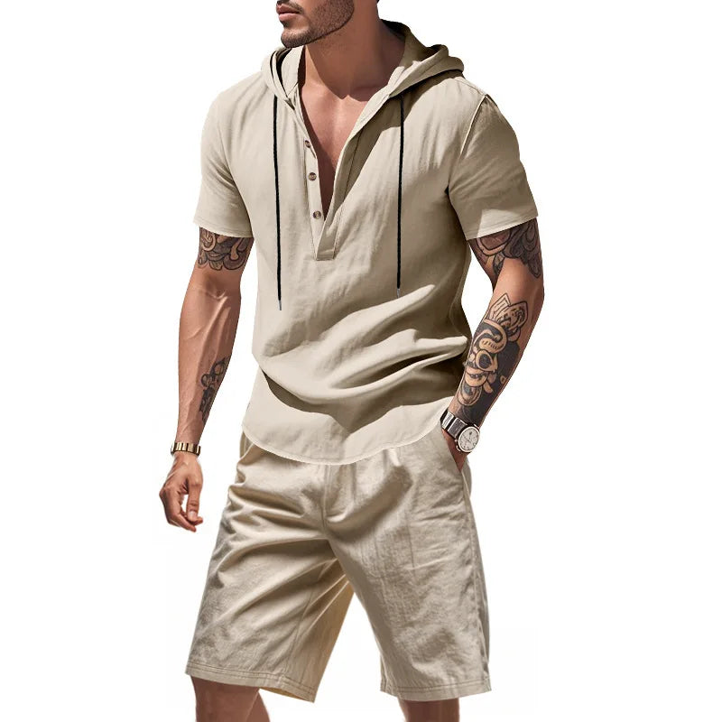 Laurent™ | Ensemble d'Été en Lin Élégant