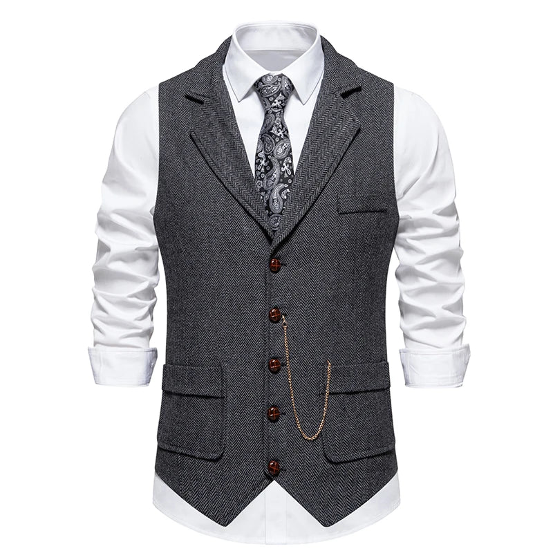 Jean & Marcel Paris™ | Gilet Classique pour Homme avec Chaîne de Montre