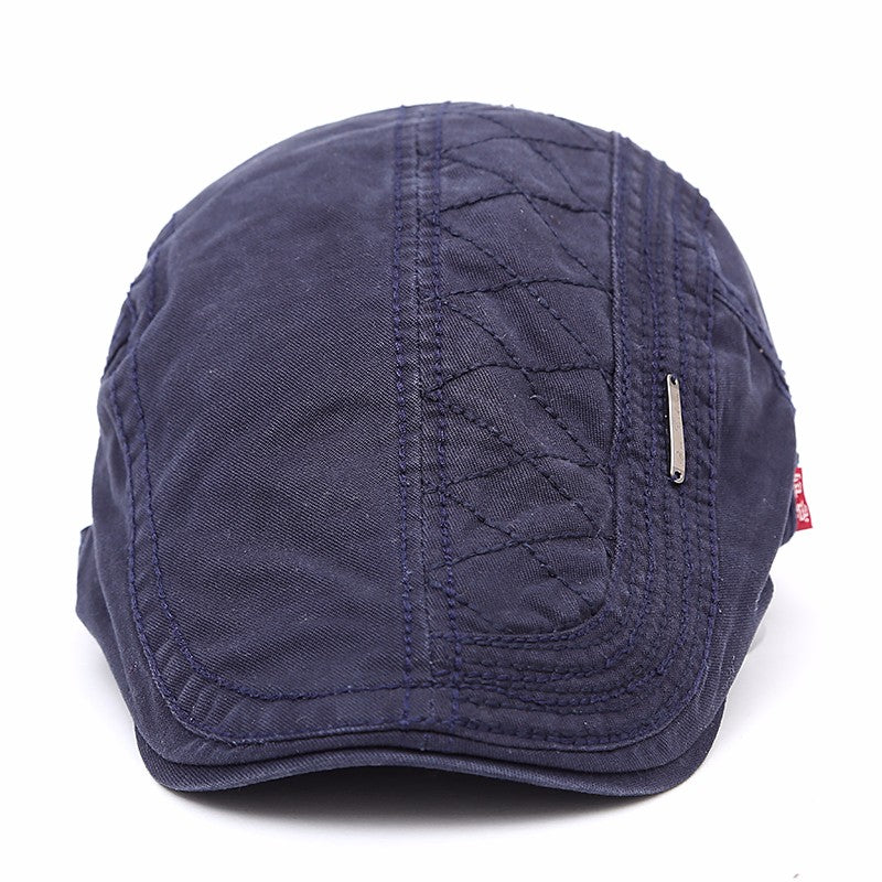 Casquette en cuir matelassé