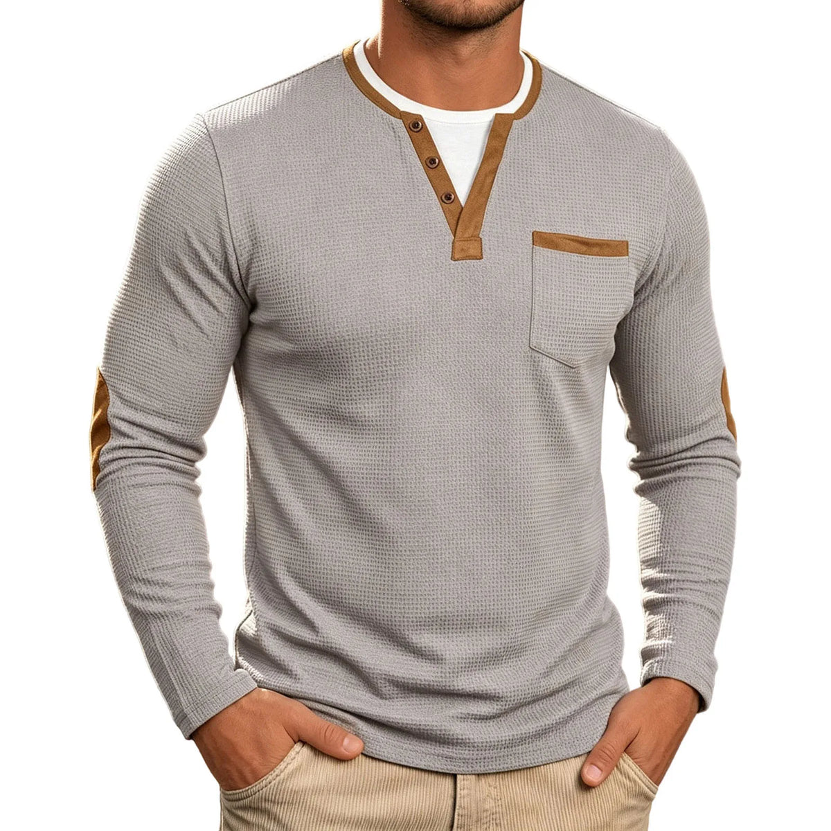 Jean™ | Chemise Classique Gaufrée à Manches Longues