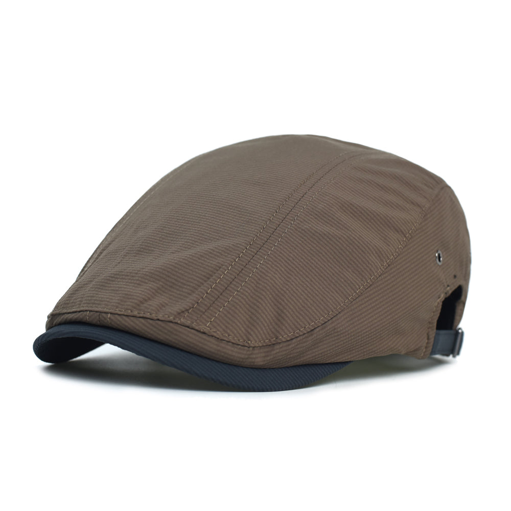 Casquette en coton à fines rayures